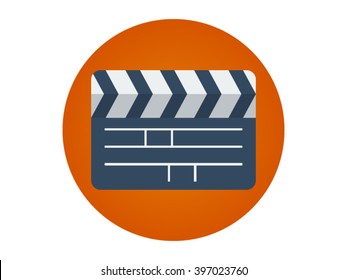 Clapper Illustration - Flat Icon