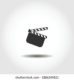 clapper isolated vector icon. camera, media design element
