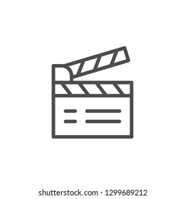 Clapper line icon