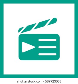 Clapper for movie.Vector icon.