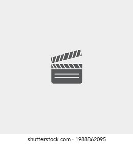 Clapper vector icon illustration sign