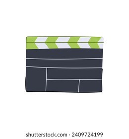 clapperboard clapperboard cartoon. clapper board, cinema film, clap video clapperboard clapperboard sign. isolated symbol vector illustration