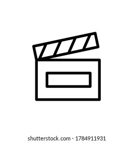 Clapperboard, cinema icon. Simple line, outline vector elements of cultural activities icons for ui and ux, website or mobile application