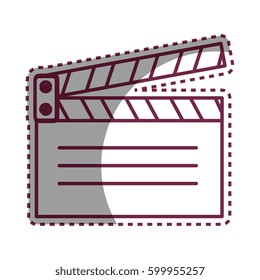 clapperboard cinema isolated icon