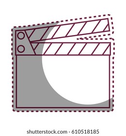 clapperboard cinema isolated icon