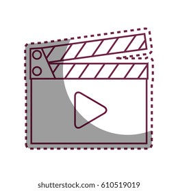 clapperboard cinema isolated icon