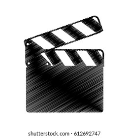 clapperboard cinema isolated icon