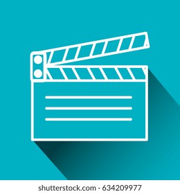 clapperboard cinema isolated icon