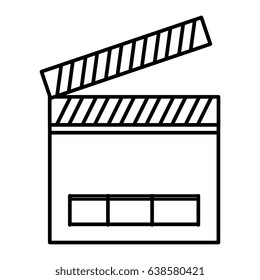 clapperboard cinema isolated icon