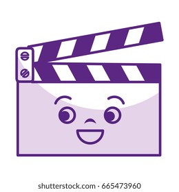 clapperboard cinema kawaii character