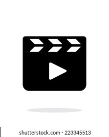 Clapperboard closed icon on white background. Vector illustration.