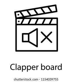 
Clapperboard, a device used in filmmaking and video production 
