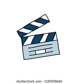 clapperboard doodle icon