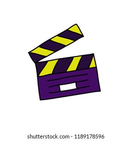clapperboard doodle icon