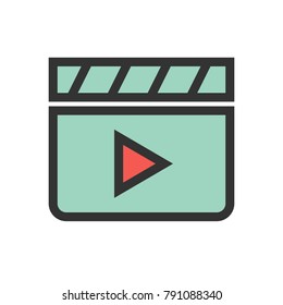 Clapperboard, film icon