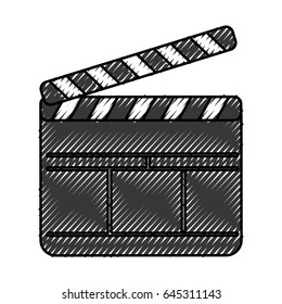 clapperboard film isolated icon