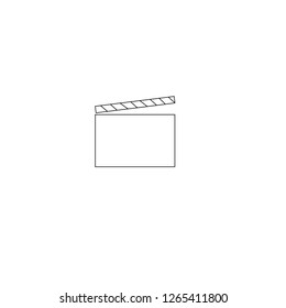 Clapperboard film logo icon design template vector eps10