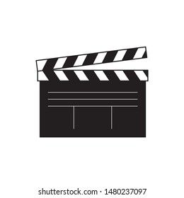 clapperboard flat Vector icon, illustration of clapper board icon isolated on white