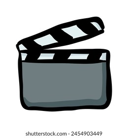 Clapperboard Hand Drawn Doodle Icon