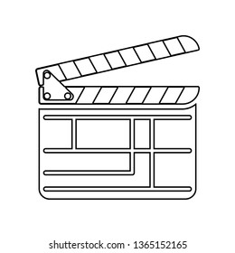 clapperboard icon. Element of Equipment photography for mobile concept and web apps icon. Outline, thin line icon for website design and development, app development