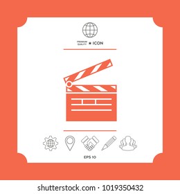 Clapperboard icon. Element for your design