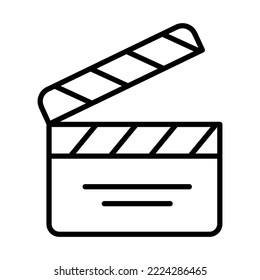 Clapperboard Icon Logo Design Vector Template Illustration Sign And Symbol Pixels Perfect