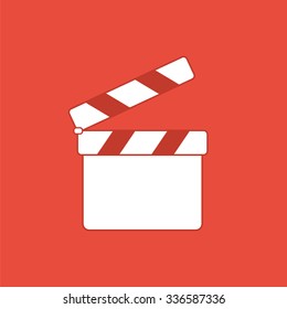 Clapperboard icon. Movie icon.