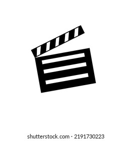 Clapperboard-Symbol auf weißem Hintergrund, Vektorgrafik