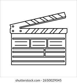 Ícone Clapperboard. sinal para conceito móvel e web design. ilustração vetorial