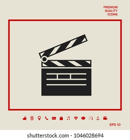 Clapperboard icon symbol