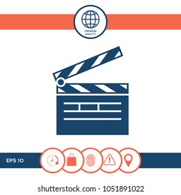 Clapperboard icon symbol