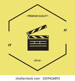 Clapperboard icon symbol