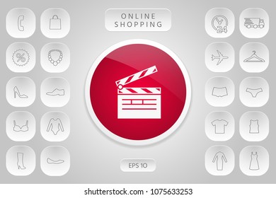 Clapperboard icon symbol