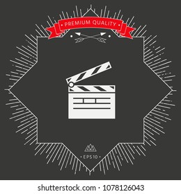 Clapperboard icon symbol