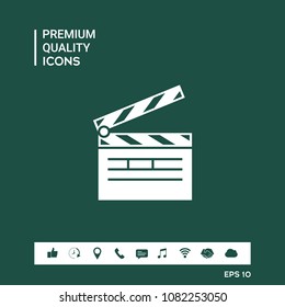 Clapperboard icon symbol