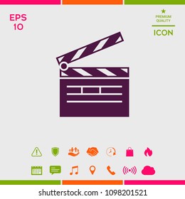 Clapperboard icon symbol