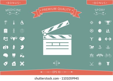 Clapperboard icon symbol