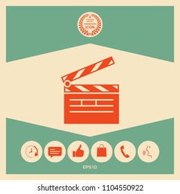 Clapperboard icon symbol
