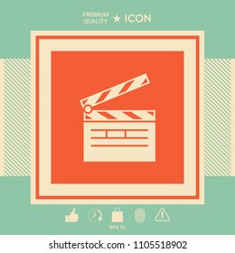 Clapperboard icon symbol