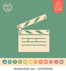 Clapperboard icon symbol