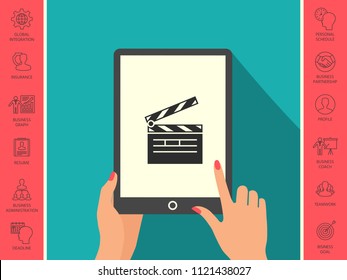 Clapperboard icon symbol