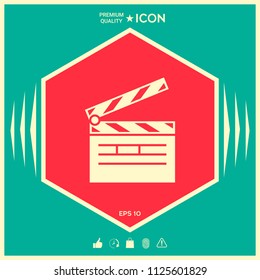 Clapperboard icon symbol
