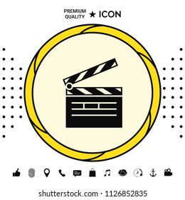 Clapperboard icon symbol