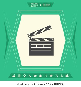 Clapperboard icon symbol