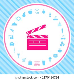 Clapperboard icon symbol