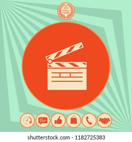 Clapperboard icon symbol