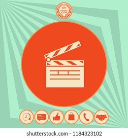 Clapperboard icon symbol