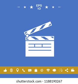 Clapperboard icon symbol