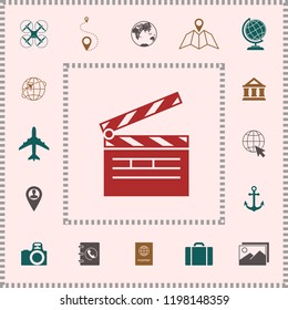 Clapperboard icon symbol