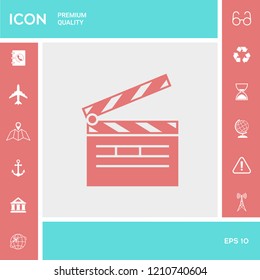 Clapperboard icon symbol